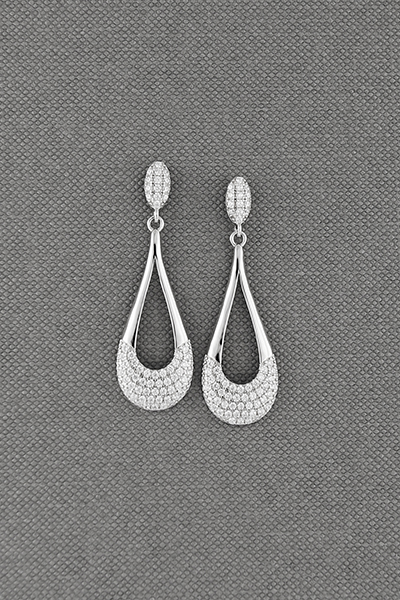 Gorgeous Long Teardrop CZ Earring