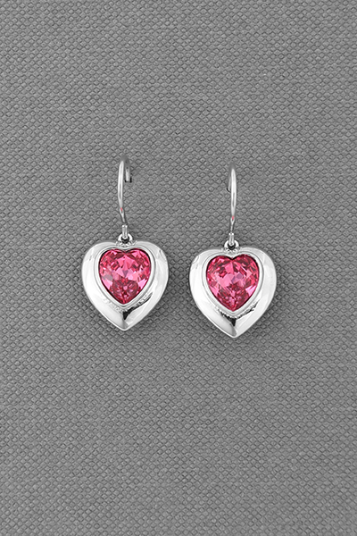 Gorgeous Heart Swarovski Crystal Dangle Earring