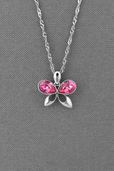 Beautiful Butterfly Swarovski Pendant Chain