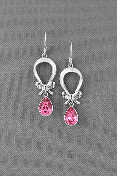 Big Knot Swarovski Teardrop Dangle Earring