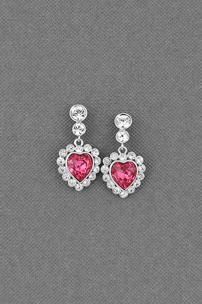 Vintage Swarovski Heart Dangle Earring