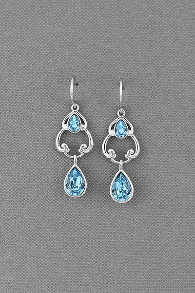 Swarovski Crystal Rhodium Plated Earring