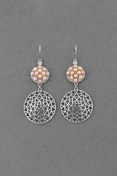 Vibrantly Double Disc Dangle Earring