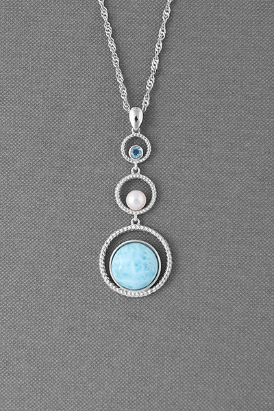 Graduate Circles Larimar Pendant