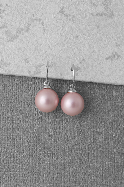 Simple Silver Shell Pearls Hooks Earring