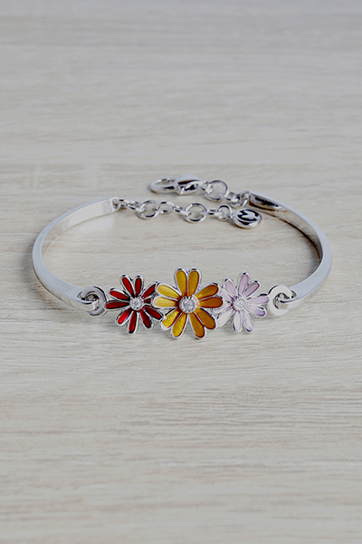 Delicated Chain Bracelet Of Little Daisy Flowers