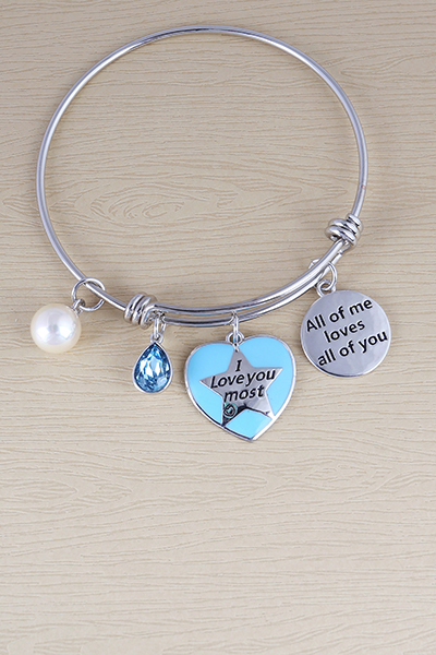 Heart Design Charm Bracelet With Endless Love