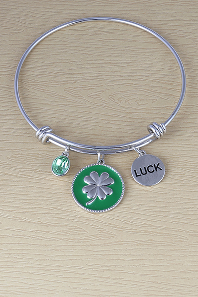 Four-leave Clover Charms Bracelet