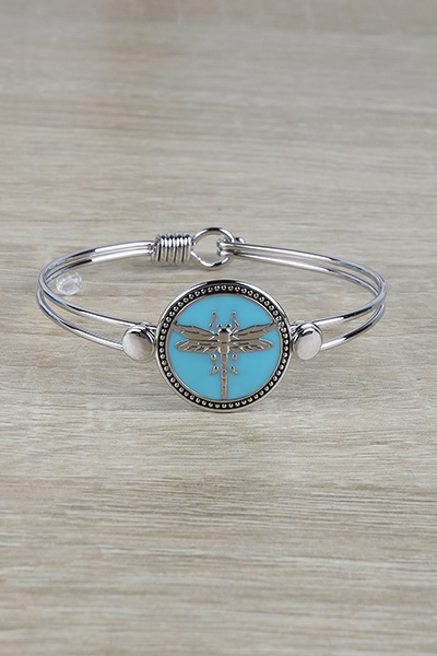 Graceful Beautiful Dragonfly Design Bangle Br