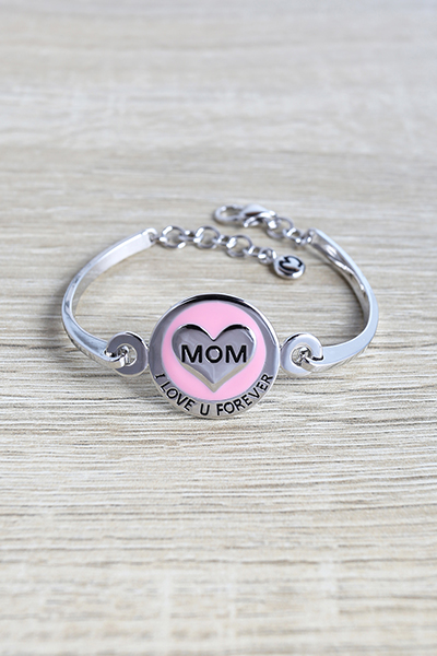 Love Mom Design Chain Bracelet