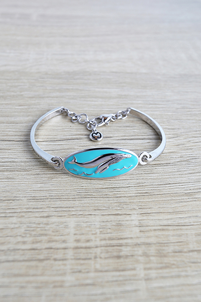 Graceful Whale Design Chain Bracelet