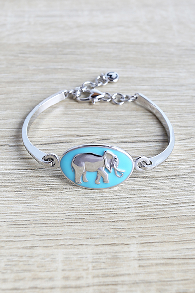 Wise Elephant Design Chain Bracelet