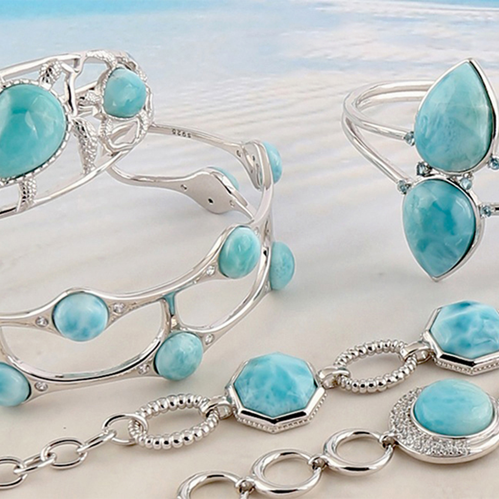 Larimars - silver jewelry