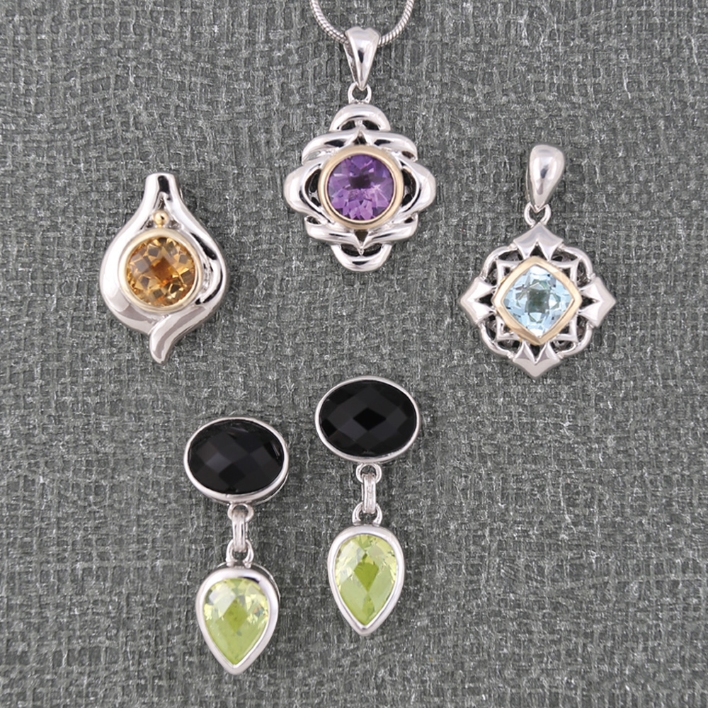 Clear / Colored CZ - silver jewelry